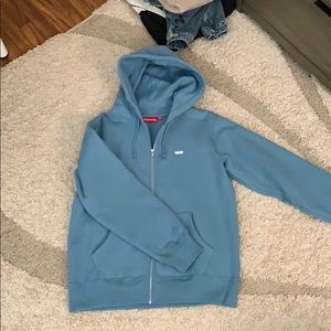 Supreme reflective small box zip up hoodie